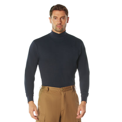Rothco Mock Turtleneck in Midnight Navy Blue Size Small – Comfortable Base Layer for Law Enforcement and Security