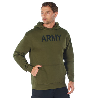 Rothco Army PT Pullover Hooded Sweatshirt Olive Drab Size Large