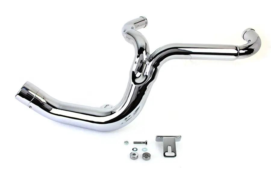 V-Twin FLT 2:1 Lake Style Exhaust System Chrome for Harley Davidson FLT Models by V-Twin