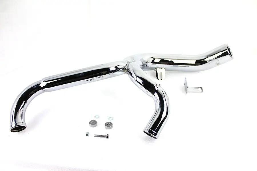 V-Twin FLT 2:1 Lake Style Exhaust System Chrome for Harley Davidson FLT Models by V-Twin