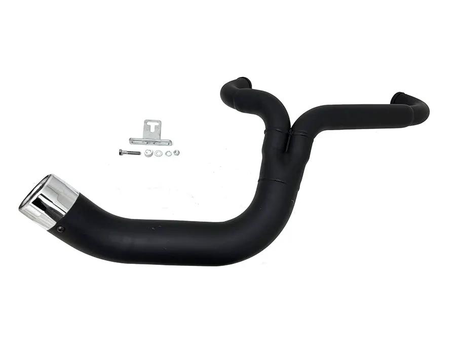 V-Twin FLT 2:1 Lake Style Exhaust System Black - Part #4532 by V-Twin