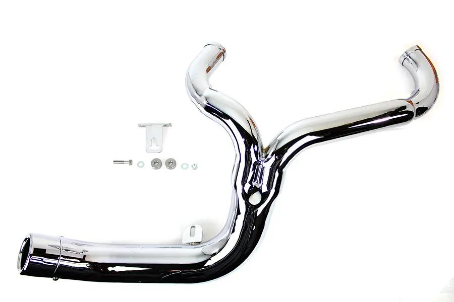 V-Twin FLT 2:1 Lake Style Exhaust System Chrome | Part No. 4529 by V-Twin