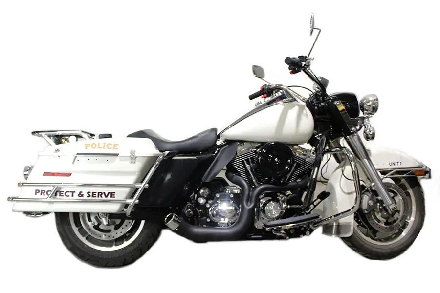 V-Twin FLT 2:1 Lake Style Exhaust System Black Part #4530 for Harley Davidson FLT Models by V-Twin