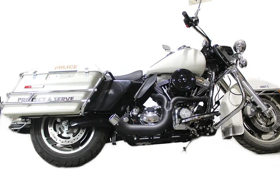 V-Twin FLT 2:1 Lake Style Exhaust System Black Part #4530 for Harley Davidson FLT Models by V-Twin