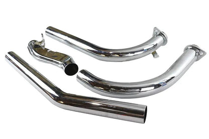 V-Twin Shovelhead Upsweep Exhaust Header Set Chrome for Harley Davidson FL 1966-1969 by V-Twin