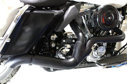 V-Twin 2 into 1 Exhaust Header Set Black for Harley Davidson FLT (2007-2016) by V-Twin