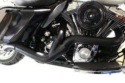 V-Twin 2 into 1 Exhaust Header Set Black for Harley Davidson FLT (2007-2016) by V-Twin