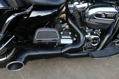 V-Twin M8 2:1 Exhaust Header Set Black for Harley Davidson FLT Models by V-Twin