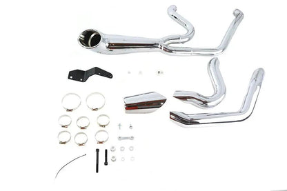 V-Twin M8 2:1 Exhaust Header Set Chrome for Harley Davidson FLT Models by V-Twin