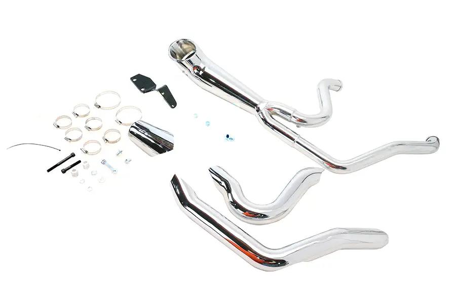 V-Twin M8 2:1 Exhaust Header Set Chrome for Harley Davidson FLT Models by V-Twin