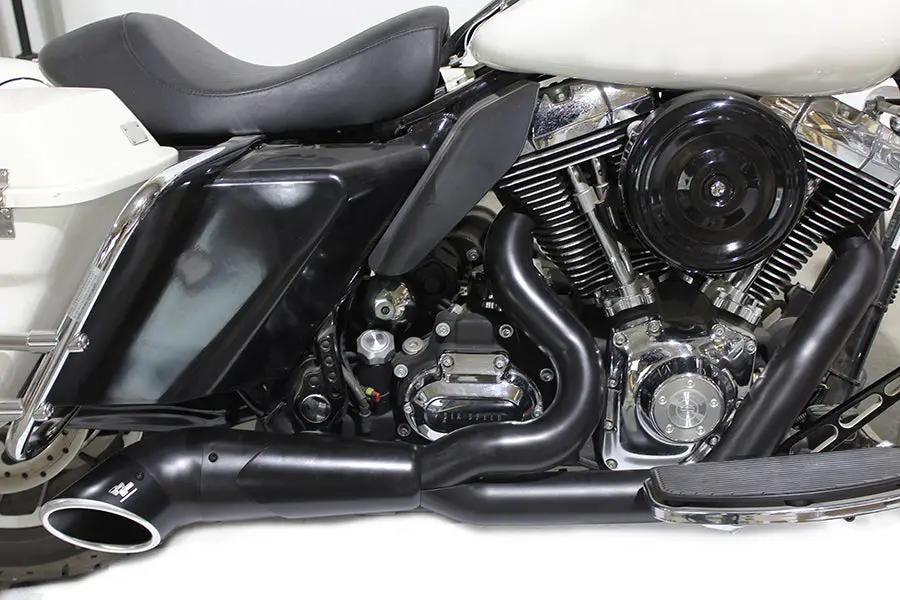 V-Twin 2:1 Exhaust Header Set Black for Harley Davidson FLT (1996-2005) by V-Twin