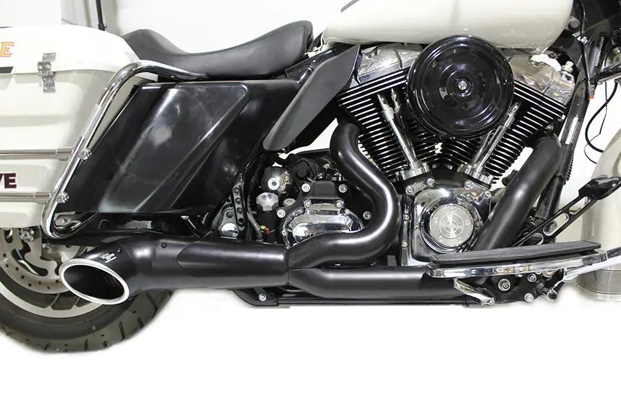 V-Twin 2:1 Exhaust Header Set Black for Harley Davidson FLT (1996-2005) by V-Twin