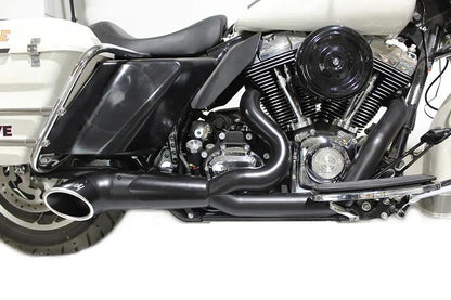 V-Twin 2:1 Exhaust Header Set Black for Harley Davidson FLT (1996-2005) by V-Twin