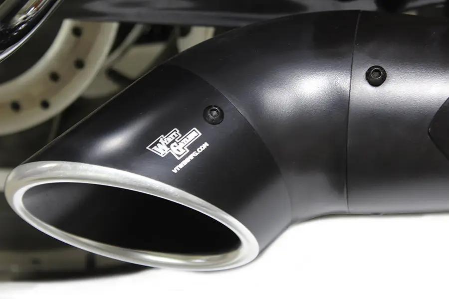 V-Twin 2:1 Exhaust Header Set Black for Harley Davidson FLT (1996-2005) by V-Twin