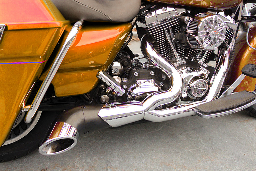 V-Twin 29-0072 Black 2:1 Exhaust Header Set for Harley-Davidson FLT 1996-2005
