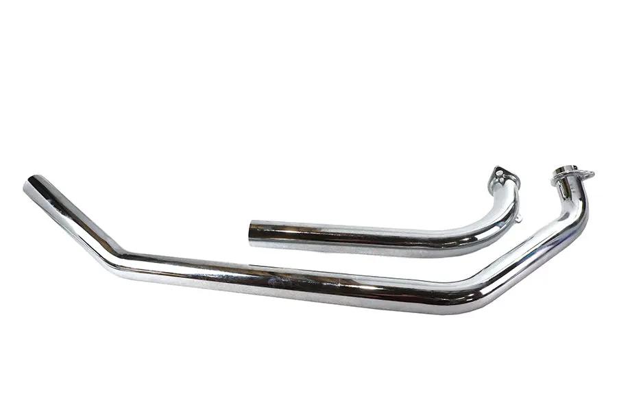 V-Twin Shovelhead Upsweep Header Pipe Set Chrome for Harley Davidson FL 1966-1975 by V-Twin