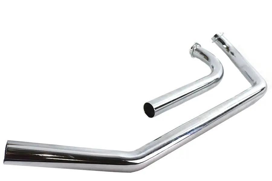 V-Twin Shovelhead Upsweep Header Pipe Set Chrome for Harley Davidson FL 1966-1975 by V-Twin