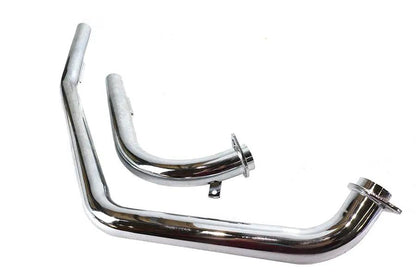 V-Twin Shovelhead Upsweep Header Pipe Set Chrome for Harley Davidson FL 1966-1975 by V-Twin