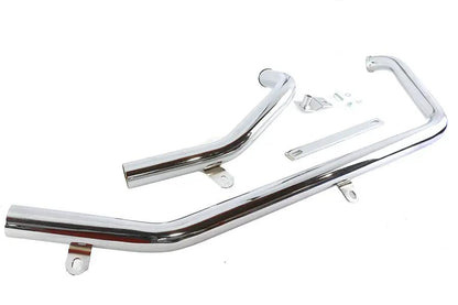 Paughco Chrome Exhaust Header Set for Harley Davidson FXST (1986-2008) – Part Number 716B2 by Paughco