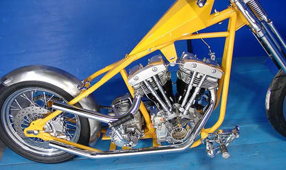 Paughco 730C Exhaust Header Set Upsweep for Harley Davidson FL 1970-1984 by Paughco