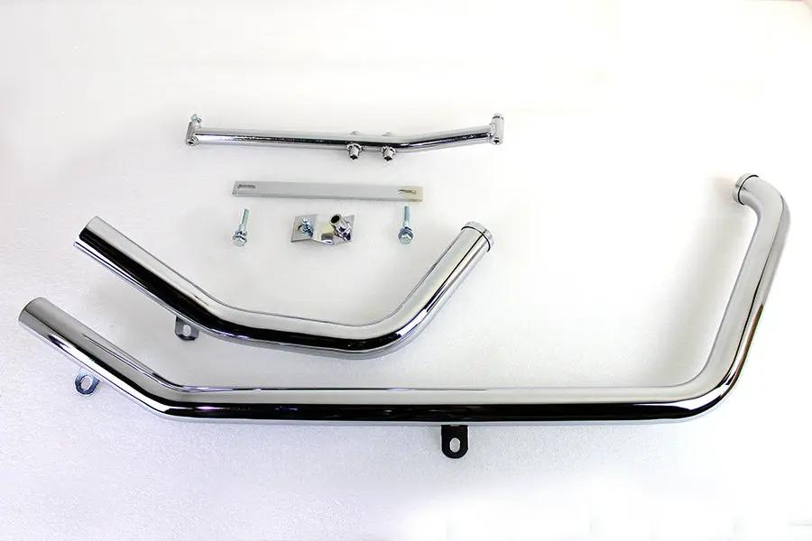 Paughco 716B2B Chrome Exhaust Header Set for Harley Davidson FXST (1995-1999) by Paughco