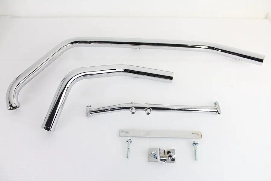 Paughco 716B2B Chrome Exhaust Header Set for Harley Davidson FXST (1995-1999) by Paughco