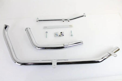 Paughco 716B2B Chrome Exhaust Header Set for Harley Davidson FXST (1995-1999) by Paughco