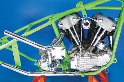 Paughco Knucklehead Upsweep Exhaust Header Set - Chrome for Harley Davidson FL 1941-1947 by Paughco