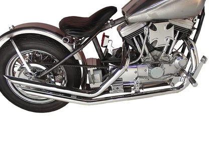Paughco Exhaust Drag Pipe Set Slash Cut for Harley Davidson XL (1957-1966) by Paughco