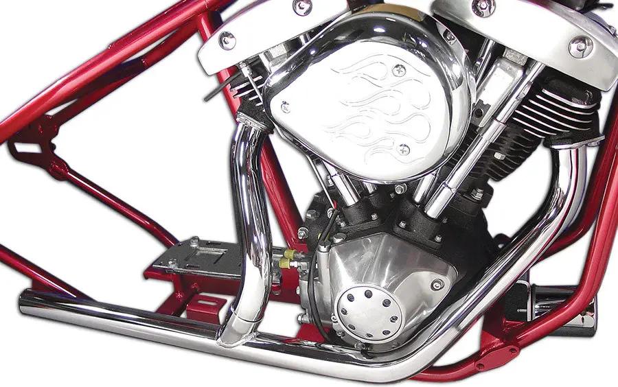 V-Twin Chrome Exhaust Header Kit for Kick or Electric - Part Number 733C by V-Twin