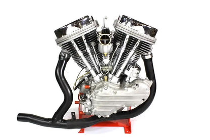 V-Twin 29-0178 2 into 1 Black Exhaust Pipe Header Set for Harley Davidson FL 1948-1957 by V-Twin