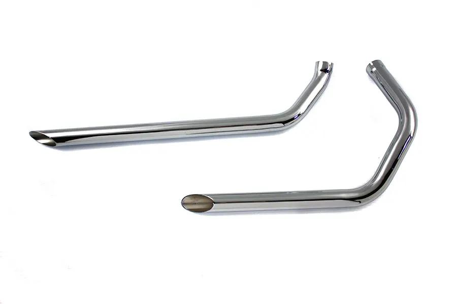 Paughco Exhaust Drag Pipe Set Slash Cut for Harley Davidson XL 1957-1966 by Paughco