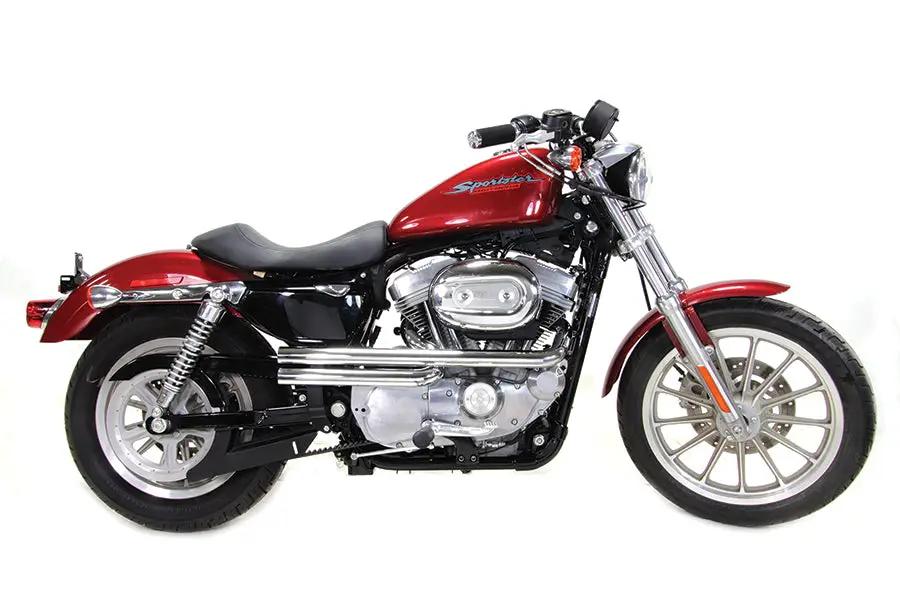 V-Twin XL Shotgun Exhaust Drag Pipe Set Chrome for Harley Davidson XL (2006-2023) by V-Twin