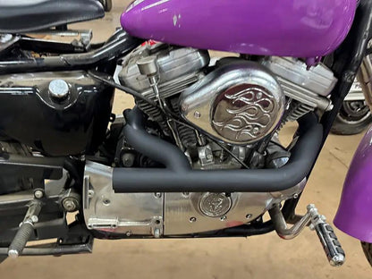 V-Twin 78113B 2:1 Siamese Exhaust Header Set for Harley Davidson XL (2004-2013) by V-Twin