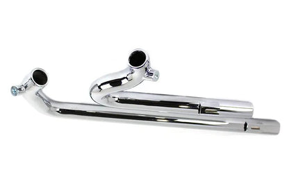 V-Twin Chrome Shotgun Style Exhaust Drag Pipe Set for Harley Davidson FXD 1991-2000 by V-Twin