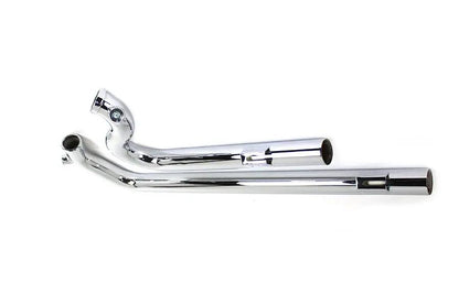 V-Twin Chrome Shotgun Style Exhaust Drag Pipe Set for Harley Davidson FXD 1991-2000 by V-Twin