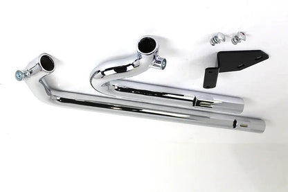 V-Twin Chrome Shotgun Style Exhaust Drag Pipe Set for Harley Davidson FXD 1991-2000 by V-Twin