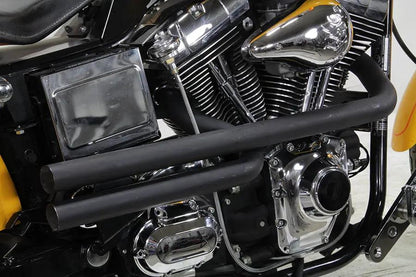 V-Twin Exhaust Drag Pipe Set Black Shotgun Style for Harley Davidson FXD (1991-2000) by V-Twin