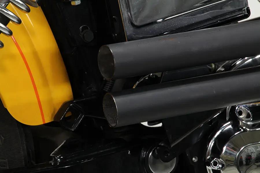 V-Twin Exhaust Drag Pipe Set Black Shotgun Style for Harley Davidson FXD (1991-2000) by V-Twin