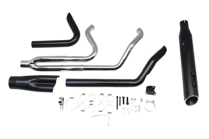 Ultima Dominator 2:1 Exhaust Header System for Harley Davidson FLT - Black by Ultima