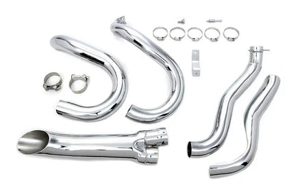 V-Twin Chrome 2 into 1 Exhaust Header Set for Harley Davidson FL Models by V-Twin