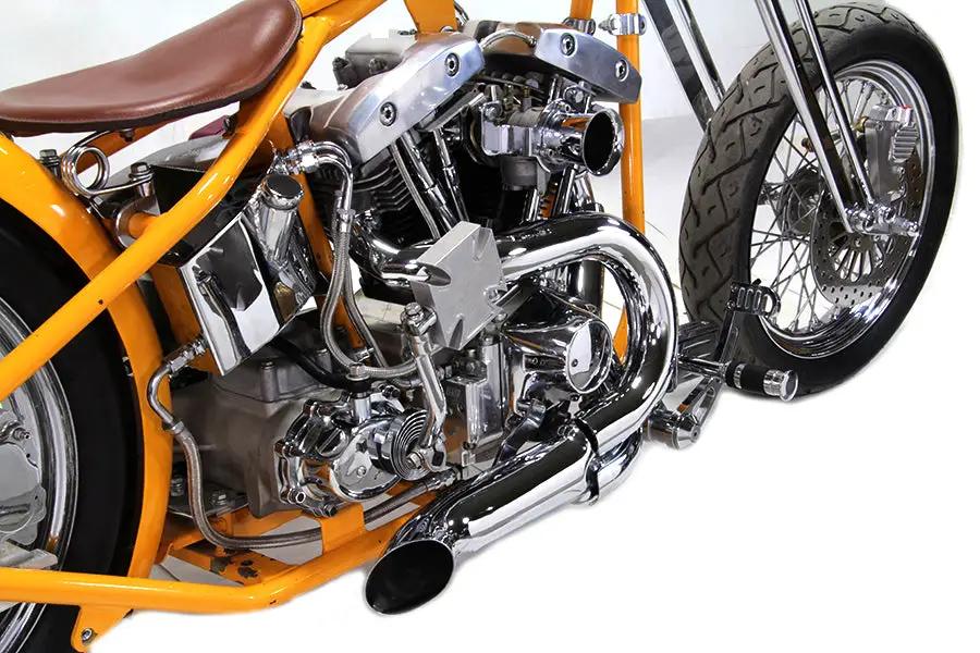 V-Twin Chrome 2 into 1 Exhaust Header Set for Harley Davidson FL Models by V-Twin