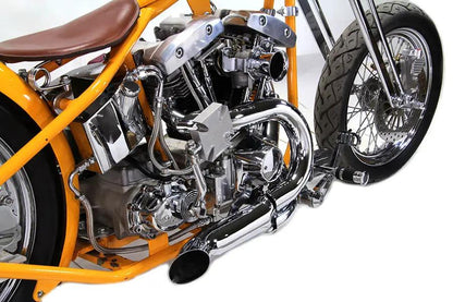V-Twin Chrome 2 into 1 Exhaust Header Set for Harley Davidson FL Models by V-Twin