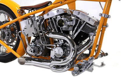 V-Twin Chrome 2 into 1 Exhaust Header Set for Harley Davidson FL Models by V-Twin