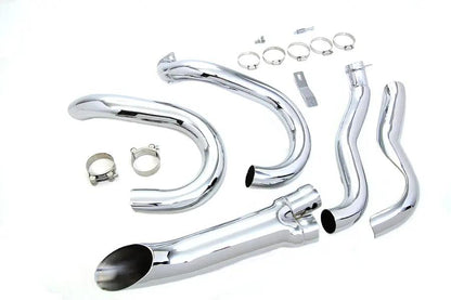 V-Twin Chrome 2 into 1 Exhaust Header Set for Harley Davidson FL Models by V-Twin