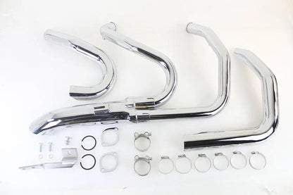 V-Twin Wyatt Gatling 1-3/4 inch 2 into 1 Exhaust Header Set Chrome for Harley Davidson XL by V-Twin