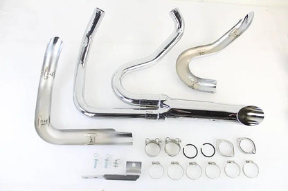 V-Twin Wyatt Gatling 1-3/4 inch 2 into 1 Exhaust Header Set Chrome for Harley Davidson XL by V-Twin