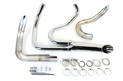 V-Twin Wyatt Gatling 1-3/4 inch 2 into 1 Exhaust Header Set Chrome for Harley Davidson XL by V-Twin