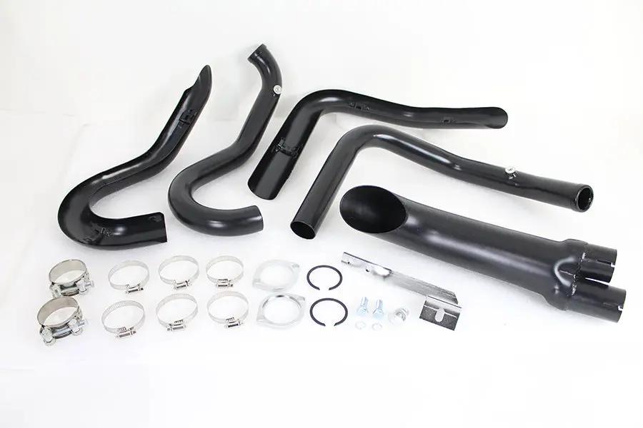 V-Twin Wyatt Gatling 1-3/4 inch 2 into 1 Exhaust Header Set Black for Harley Davidson XL (2014-2023) by V-Twin