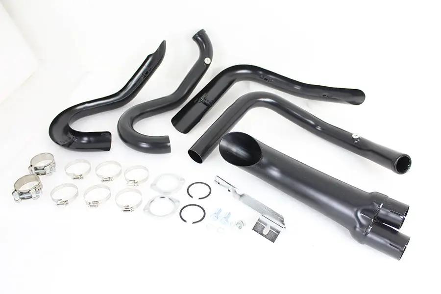 V-Twin Wyatt Gatling 1-3/4 inch 2 into 1 Exhaust Header Set Black for Harley Davidson XL (2014-2023) by V-Twin
